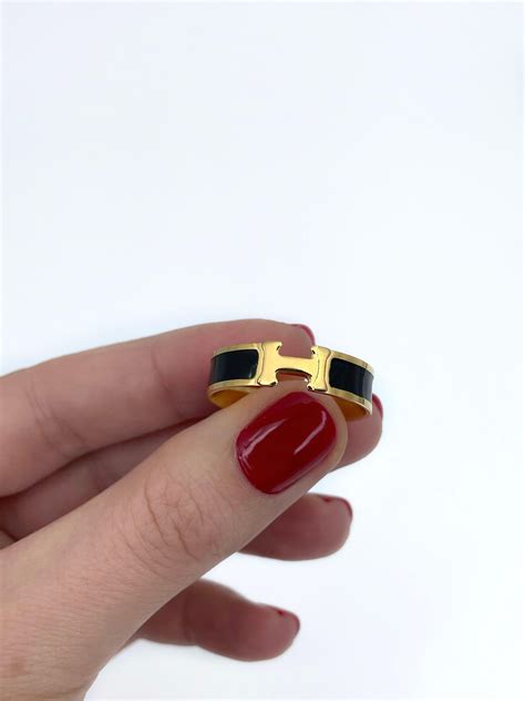 hermes clic h ring|authentic hermes rings.